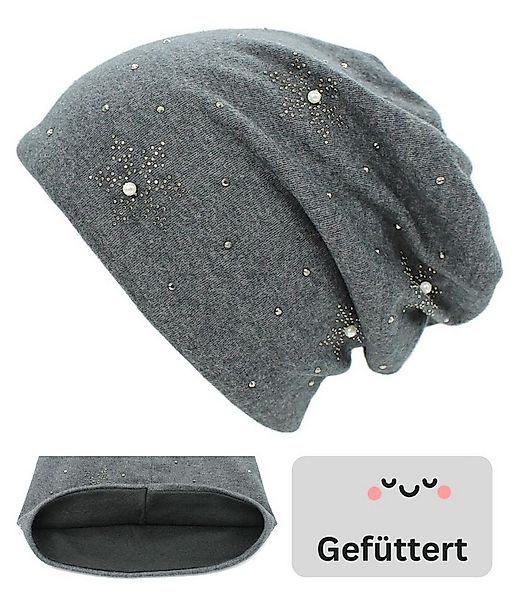 dy_mode Beanie Damen Beanie Mütze mit Glitzer – Gefütterte Beanie für kalte günstig online kaufen