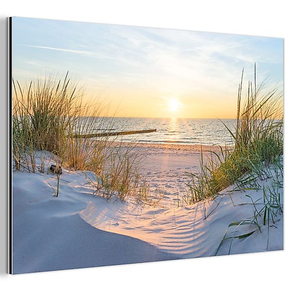 MuchoWow Metallbild Strand - Sonne - günstig online kaufen