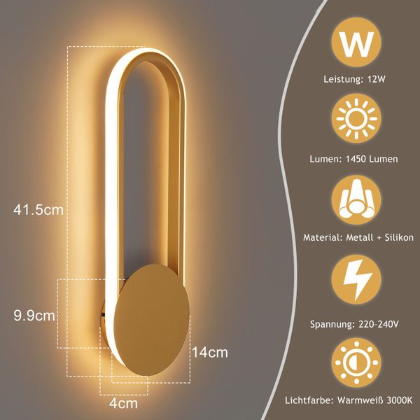 Nettlife LED Wandleuchte LED Wandleuchte Treppenhaus günstig online kaufen