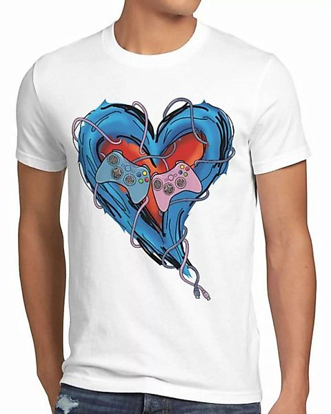style3 Print-Shirt Herren T-Shirt Gamer Love videospiel partnerschaft liebe günstig online kaufen