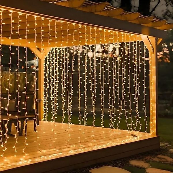 Montegoni LED-Lichterkette 3x2m 200 LED Vorhang günstig online kaufen