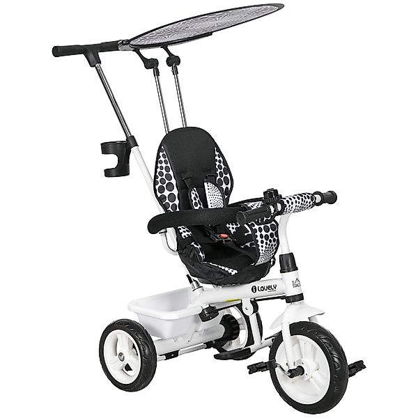 HOMCOM Dreirad 6-in-1 Kinderdreirad mit Schiebestange, günstig online kaufen
