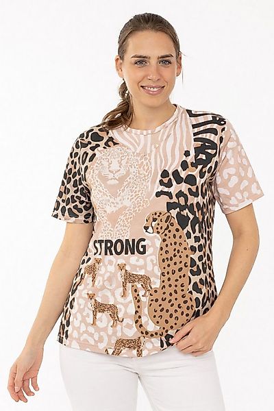 Zwillingsherz T-Shirt "Strong" Mustermix mit Leopard, Rundhals, kurzarm günstig online kaufen