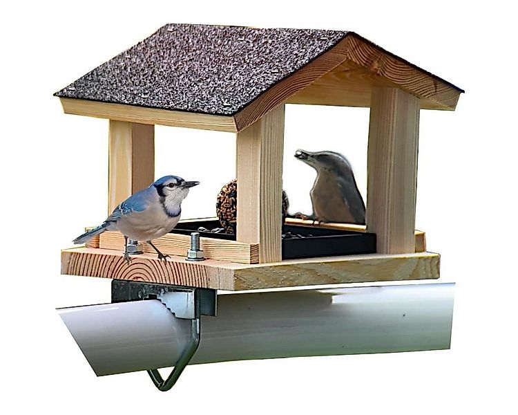 Stafeco Vogelhaus Naturholz Vogelfutterhaus Balkon Garten Handarbeit Wetter günstig online kaufen