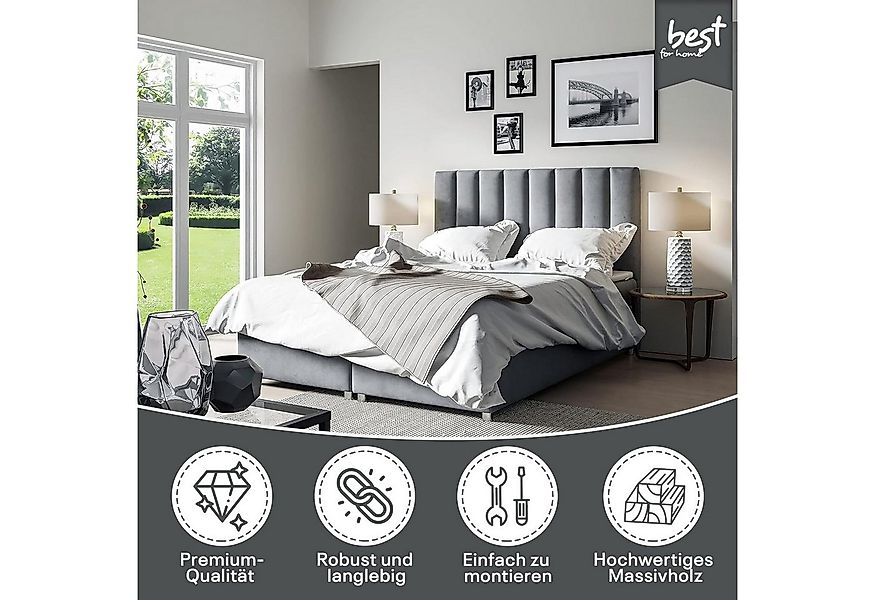 Best for Home Boxspringbett Trinity K-10 Boxspringbett mit Stauraum, Bonell günstig online kaufen