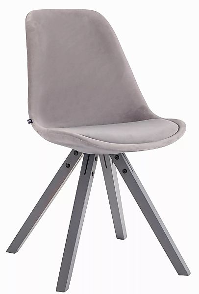 Esszimmerstuhl Toulouse Samt Square Grau Grau günstig online kaufen