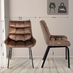 CLP Esszimmerstuhl Saranda, stilvoller Polsterstuhl, stabiles günstig online kaufen