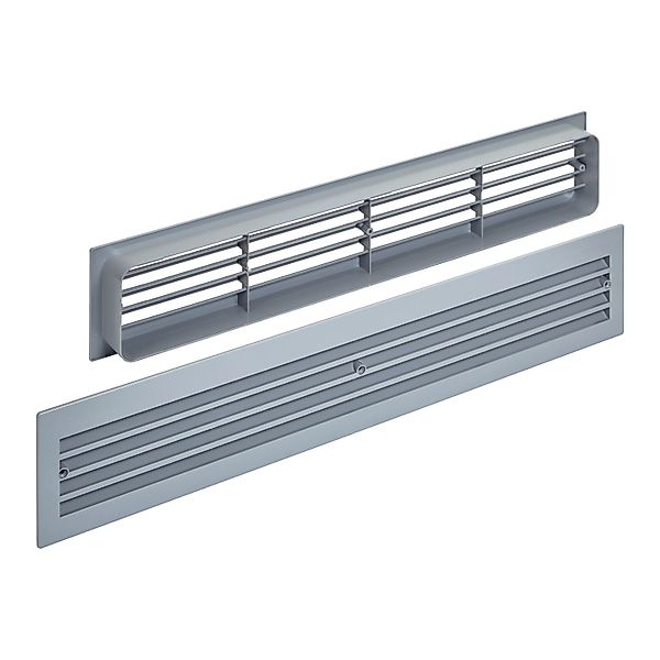 SOTECH 1 Paar Lüftungsgitter BRISE für Türen Schlitzlochung Grau günstig online kaufen