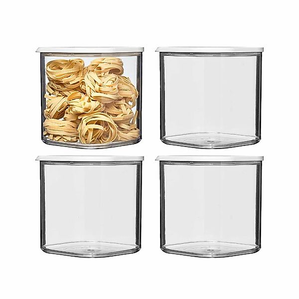 Mepal Vorratsdose "Vorratsdose Modula 2750 ml 4er Set weiß" 4 Stk. tlg. günstig online kaufen