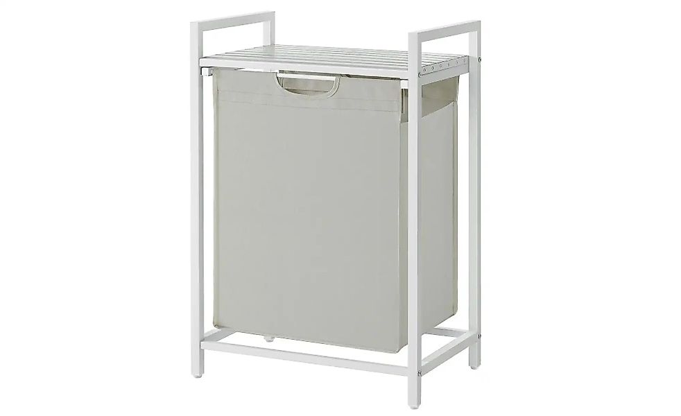 Wäschekorb   ¦ creme ¦ Stoff,Metall,Holzwerkstoff ¦ Maße (cm): B: 50 H: 72 günstig online kaufen