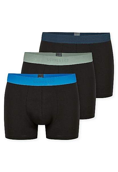 Schiesser Boxershorts ""95/5"", (3er Pack), mit farbigem Logobund günstig online kaufen