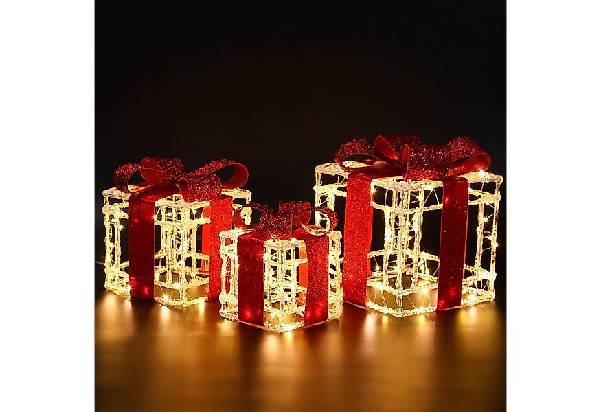 Elegear Weihnachtsfigur 3 Set LED Geschenkbox Weihnachten, Weihnachtsdeko m günstig online kaufen
