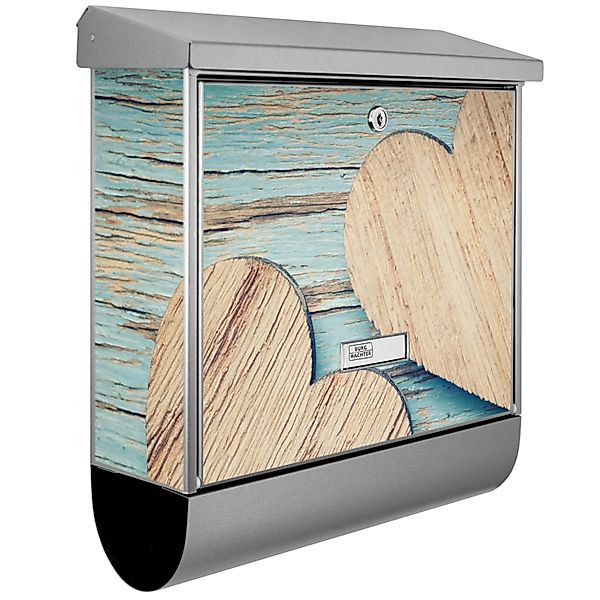 Banjado Briefkasten Edelstahl 38x39x12cm Mit Zeitungsfach Inkl. Montagemate günstig online kaufen