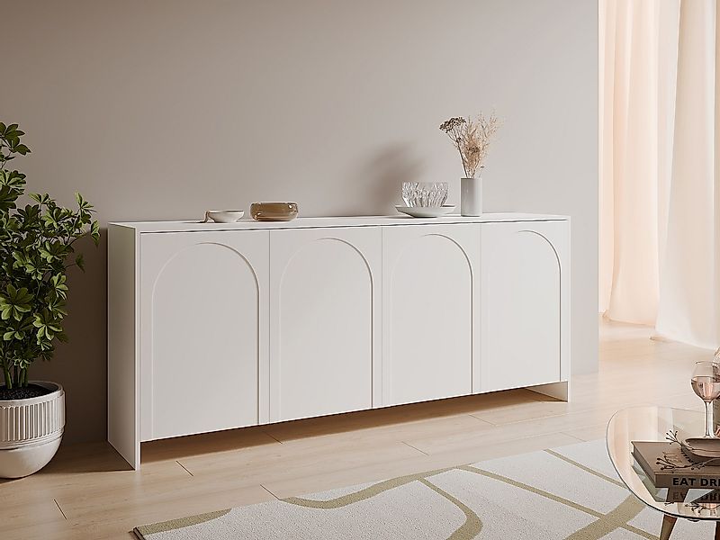 Buffet - 4 Türen - Weiß - NALYRA von Maison Céphy günstig online kaufen