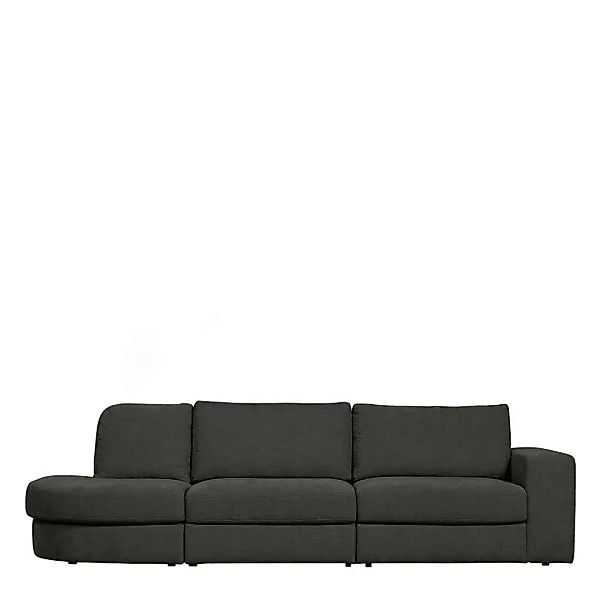 Anthrazit Stoff Sofa mit drei Sitzplätzen 298 cm breit günstig online kaufen