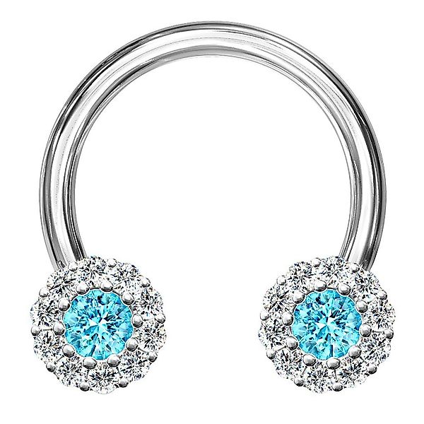 Taffstyle Nasenpiercing Piercing Hufeisen Kristall Blüten günstig online kaufen