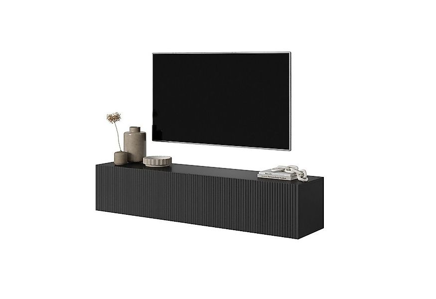 Selsey TV-Schrank VELDIO mit 2 geriffelten MDF-Türen, grifflos, 140 x 30 x günstig online kaufen