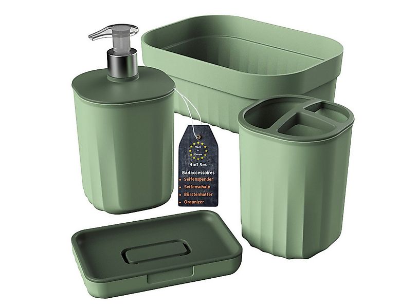 Engelland Badaccessoire-Set Badezimmer-Set, 4-teilig, bestehend aus Seifens günstig online kaufen