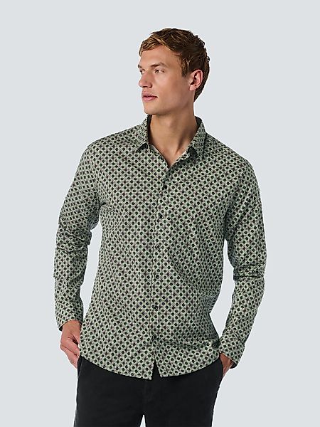 NO EXCESS Langarmhemd "No Excess Stretch All-Over Print Shirt" günstig online kaufen