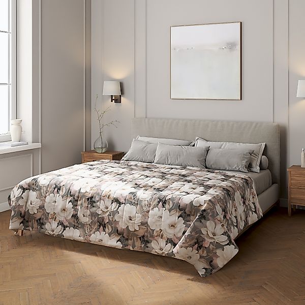 Tagesdecke mit Streifen-Steppung, grau-rosa, Gardenia (142-13) günstig online kaufen