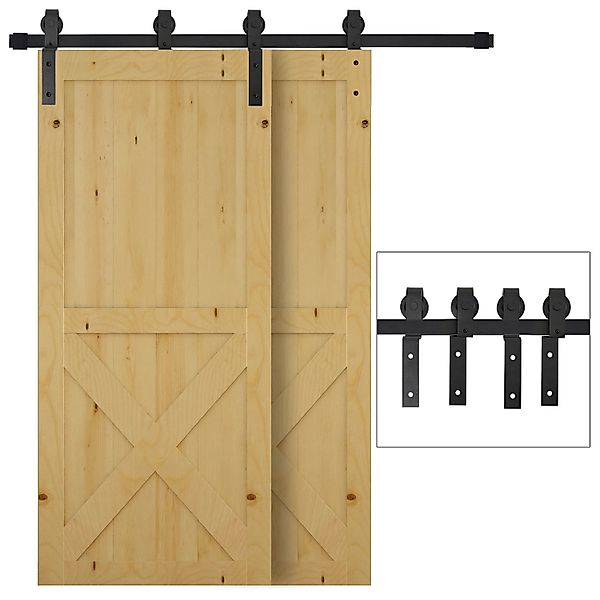 HOMCOM Schiebetürsystem Laufschiene für Holzschiebetür 9 Zubehör günstig online kaufen