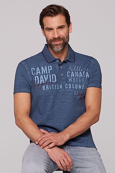 CAMP DAVID Poloshirt kurzarm, mit Print günstig online kaufen