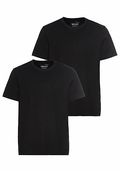 Mans World Rundhalsshirt Packung, 2er Pack, 2 Stk. tlg. Kurzarm, unifarben, günstig online kaufen