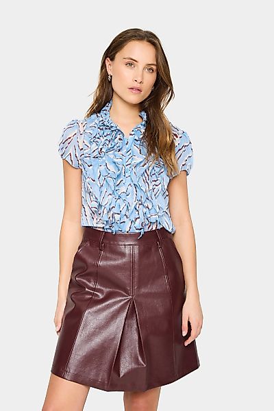 Saint Tropez Rüschenbluse "LiljaSZ Crinkle SS Shirt" Kunstfaser, Regular fi günstig online kaufen