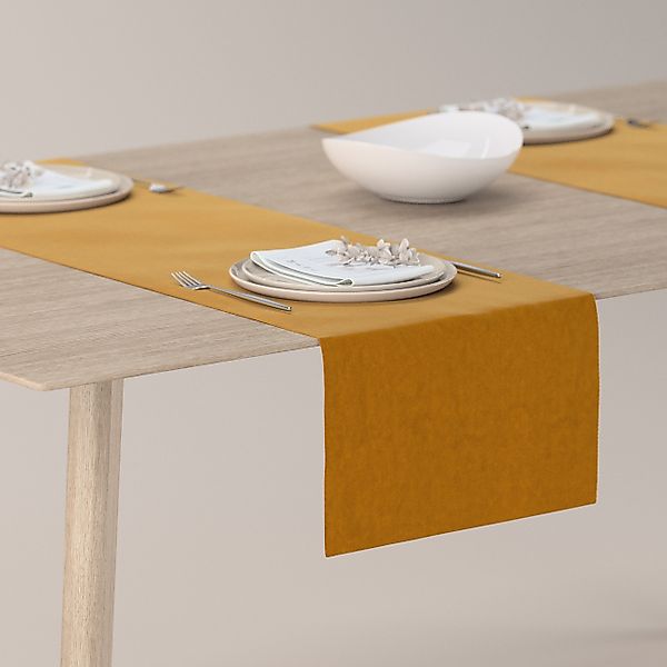 Tischläufer, honiggelb, 40 x 130 cm, Velvet (704-23) günstig online kaufen