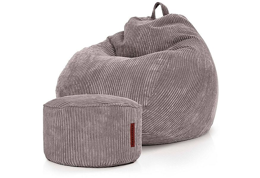 Green Bean Sitzsack XXL Sitzsack Scoop + Hocker aus Cord, Indoor Sitzkissen günstig online kaufen