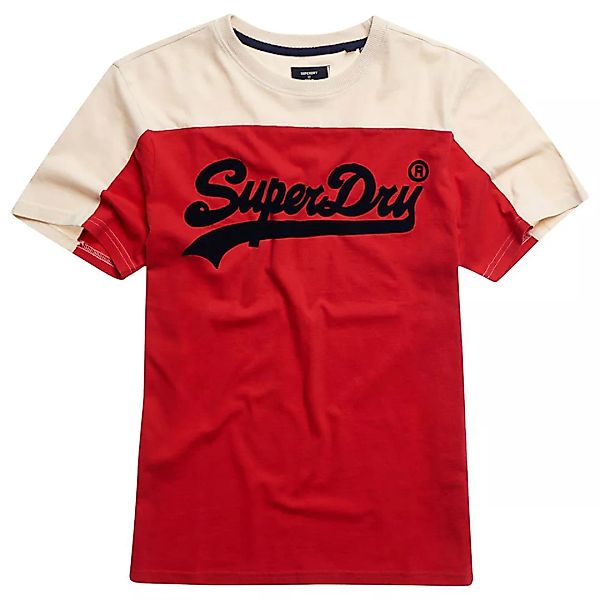 Superdry Vintage Logo Ac Colourblock Kurzarm T-shirt M Campus Red günstig online kaufen