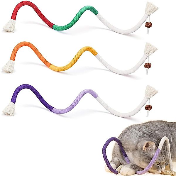 NUODWELL Tier-Intelligenzspielzeug Katze Seil Spielzeug, 3Pcs günstig online kaufen