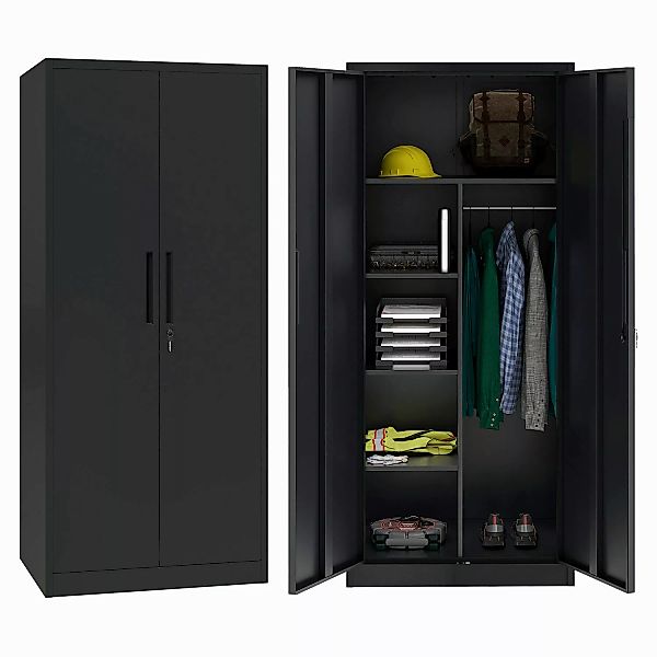 STEELSØN Aktenschrank Regulus (Garderobenschrank, Spind schwarz, günstig online kaufen