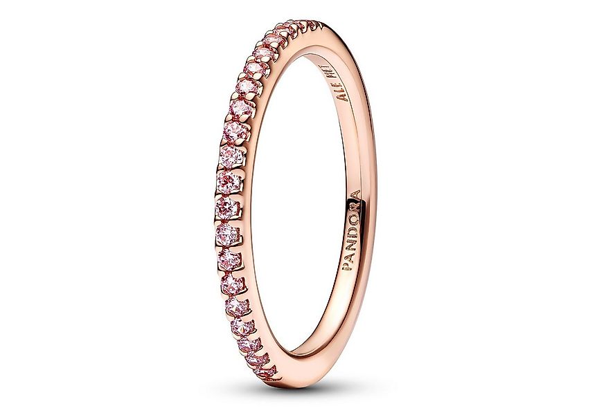 Pandora Fingerring Damen-Ring Funkelndes Pink Band Roségoldfarben günstig online kaufen