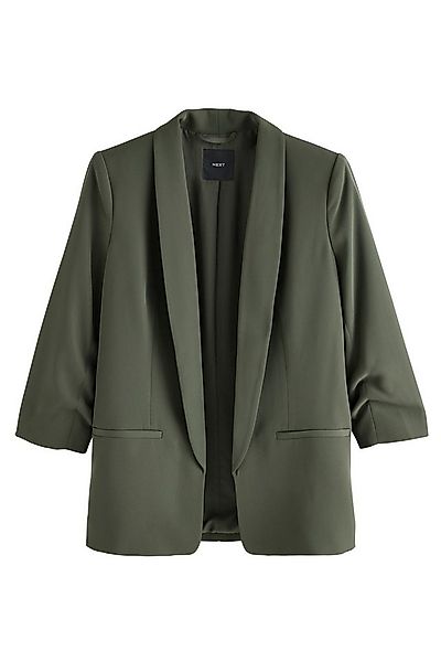 Next Jackenblazer Relaxed Fit Blazer mit Raffärmeln und Vichykaros (1-tlg) günstig online kaufen
