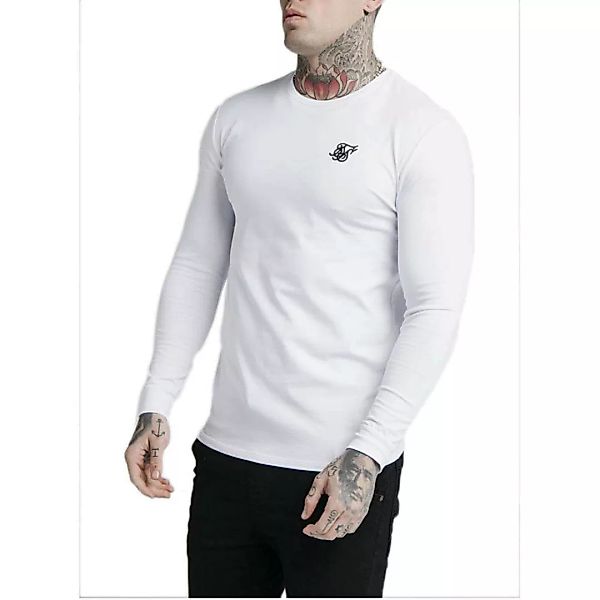 Siksilk Straighhem Gym Langarm-t-shirt L White günstig online kaufen