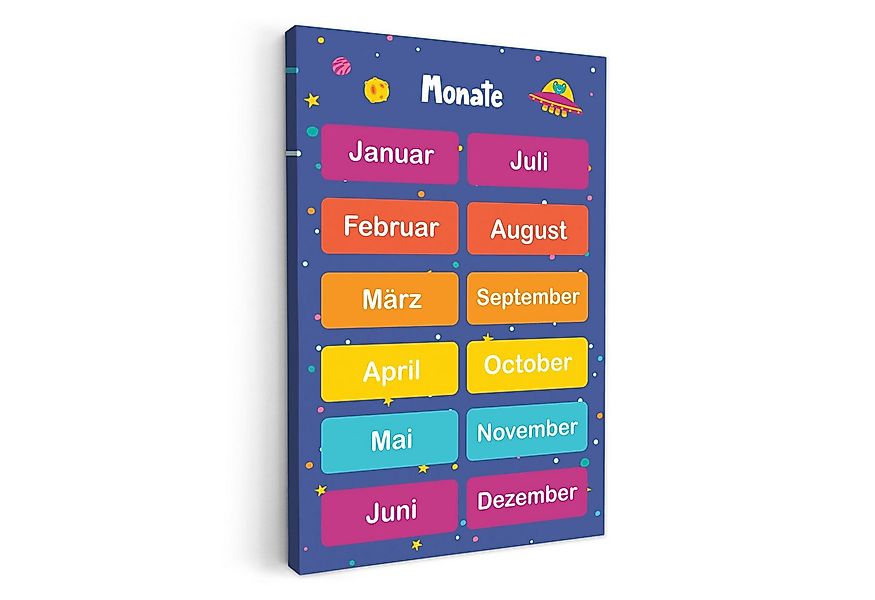 OneMillionCanvasses® Leinwandbild Pädagogisch - Monate - Raum - Lernen, Fot günstig online kaufen