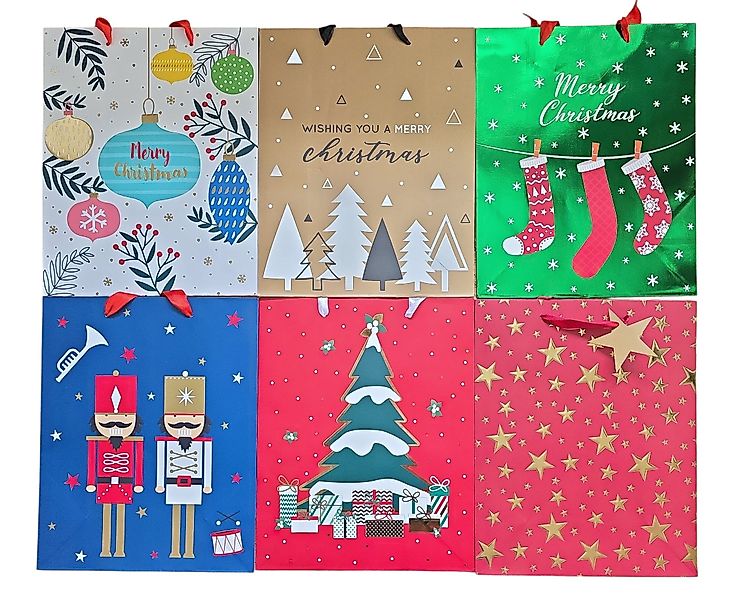 Spectrum Henkeltasche Geschenktasche Weinachten Geschenktüte Weihnachtstüte günstig online kaufen