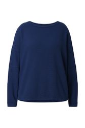 Ulla Popken Sweatshirt Sweatshirt offene Kanten günstig online kaufen