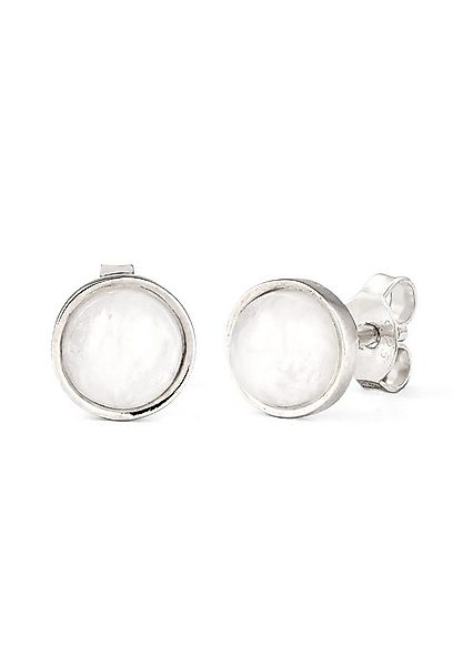 Elli Paar Ohrstecker Ohrstecker Mondstein Weiß 925 Sterling Silber vergolde günstig online kaufen