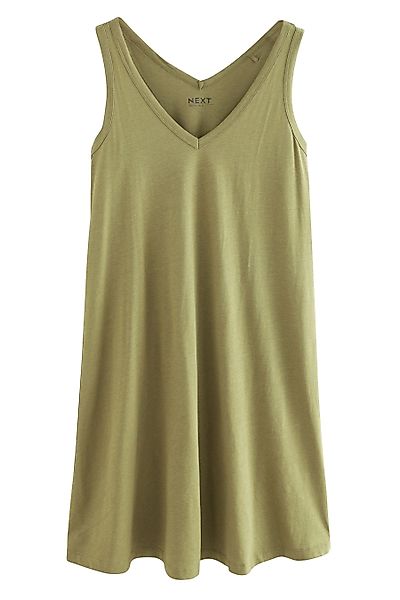 Next Jerseykleid Ärmelloses Schlabberkleid mit V-Ausschnitt günstig online kaufen