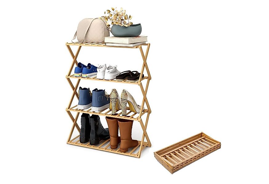 Youyijia Schuhregal Schuhregal, 50×70cm Faltbares Schuhregal Aus Bambus Mit günstig online kaufen