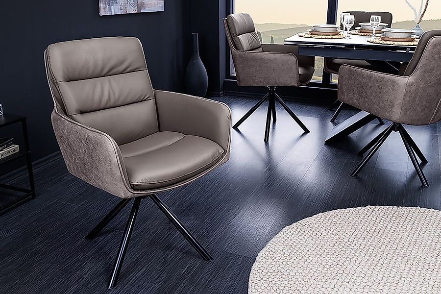 riess-ambiente Polsterstuhl BIG GEORGE taupe / günstig online kaufen