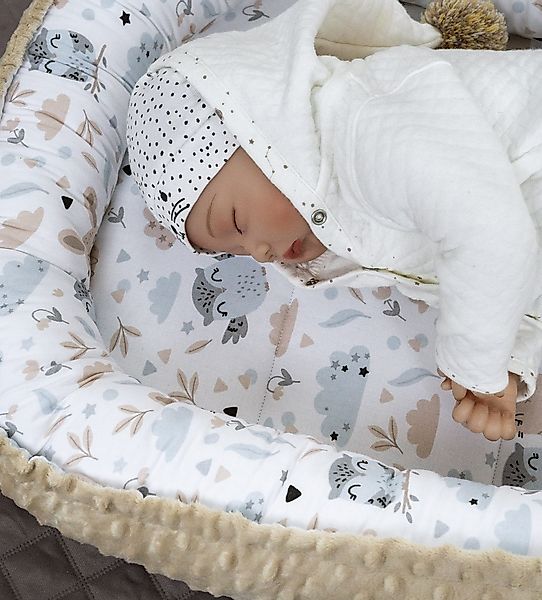 Loolay Baby-Reisebett HASE Beige Weiß/ MINKY günstig online kaufen