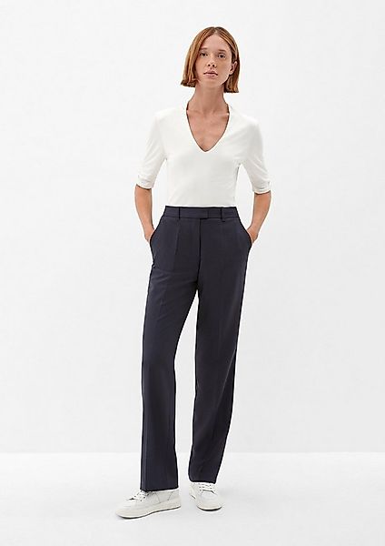 s.Oliver Chinos Hose Regular: Hose aus Viskosecrêpe günstig online kaufen