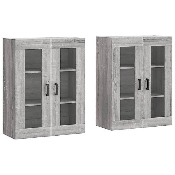 vidaXL Sideboard Wandschränke 2 Stk. Grau günstig online kaufen