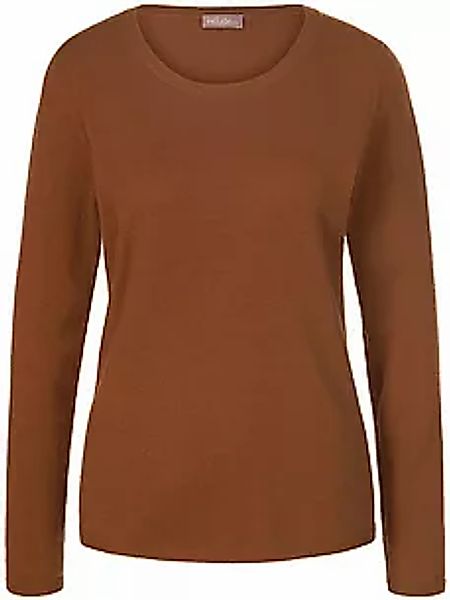 Rundhals-Pullover aus Schurwolle und Kaschmir include braun günstig online kaufen