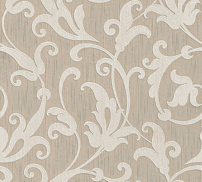 Bricoflor Ranken Tapete in Creme Beige Elegante Ornament Vliestapete mit Te günstig online kaufen