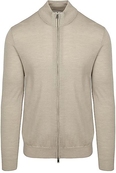 Profuomo Strickjacke Merinowolle Beige - Größe S günstig online kaufen