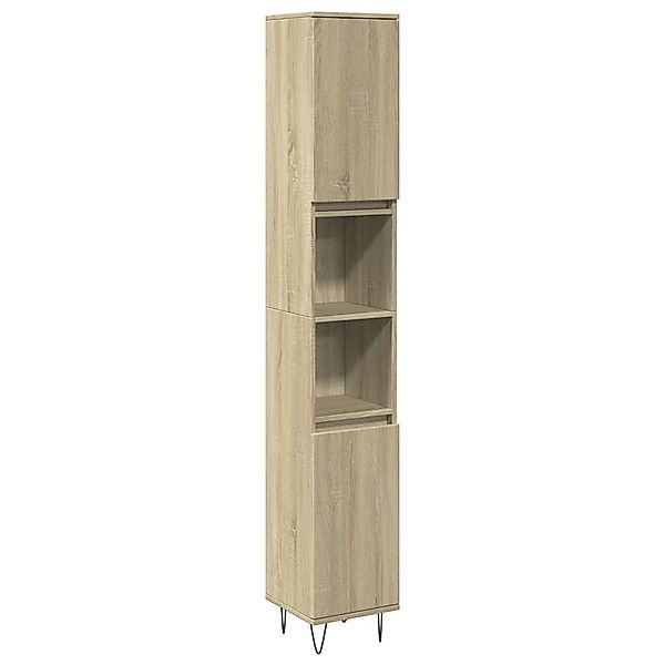 vidaXL Badezimmer-Set Badschrank Sonoma-Eiche 30x30x190 cm günstig online kaufen